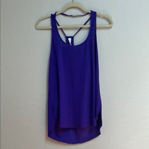 Lululemon Athletica purple size 8 Asymmetrical Backless Tank Top